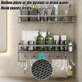 👍High Quality👍Non-Drilling Bathroom Organizer Rack 30/60cm Does not rust No drilling bathroom towel rack Punch-free Bathroom rack Bathroom shelf organizer wall-mounted storage Bathroom Organizer Rack Punch-free Bathroom Corner Shelf Rack. 