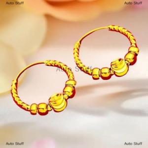 [COD] Auto Stuff ต่างหูลูกปัดนำโชคสีทองสำหรับงานแต่งงานของขวัญวันเกิดเครื่องประดับที่สวยงาม