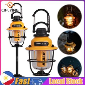 【Arrive In 1-3 Days】 Stepless Dimming LED Tent Light for Camping and Hiking with Waterproof Design and Long-lasting Battery
