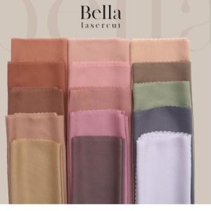 Hijab Bella Segiempat Laser Cut Warna Terlengkap / jilbab Segi Empat polos laser warna telengkap / kerudung Bela square segi empat laser gerigi/ Bella Laser Warna Terlengkap / S4 Bella Square LC Hijab Terbaru Ukuran 110 x 110cm Kerudung butik Terbaru