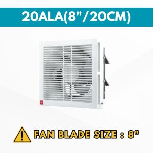 KDK 20ALA (20cm/8") /25ALA (25cm/10") WALL MOUNTED PROPELLER / VENTILATING FAN