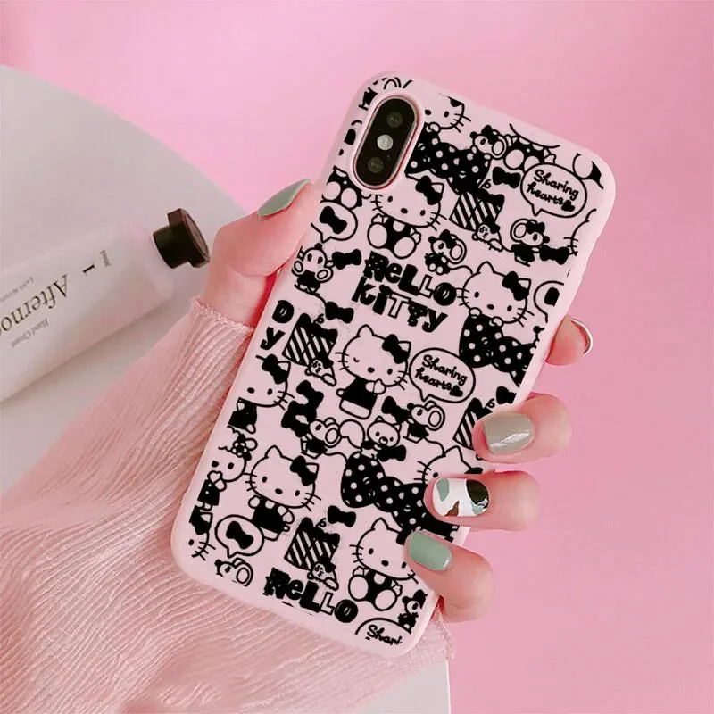 Sanrio Cute Hello Kitty Phone Case For iphone 14 Plus 13 12 Mini