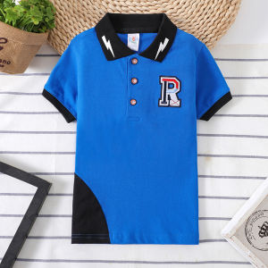 Boys Short Sleeve Polo Shirt Kids Performance Moisture Wicking Shirt Classic polo embroidery logo clothes