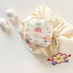 เคสป้องกันหูฟัง IMD ลายดอกไม้สีสดใสแบบมีจี้สำหรับ Samsung ตูม Pro 2 2 Pro FE 3 3 Pro หูฟัง