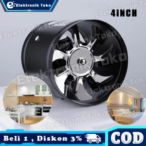 4 Inch Inline Duct Exhaust Fan Booster Exhaust Blower Air Cooling Vent Metal Blades Blower ​Booster