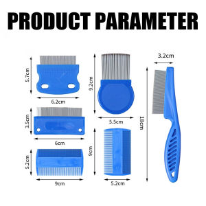 [Fast Shipping] 6Pcs Stainless Steel Comb Pet Lice Comb Dog Cat Massage Comb Clean Brush Deshedding Tool for Kitten Puppy