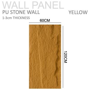 ⭐SG GREATHELP⭐Ready Stock PU Stone Wall Fluted Panel 3D Wall Feature Wall Decoration Waterproof Wall Living Hall Room Office Interior