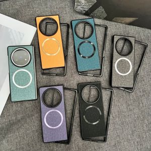 For VIVO X Fold 6 case Luxury PU Cloth Wireless Charging Protective Back Cover Case For VIVO X Fold6 Phone Shell