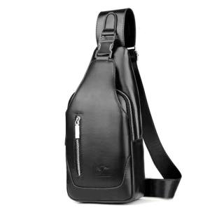 Men Messenger Bag Shoulder Bag Waterproof Sling Bag Leather Chest Bag Mens Crossbody Bag. AutoMaxion