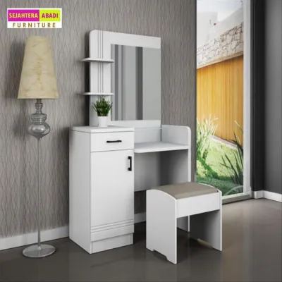 Siantano Meja Rias Equity MR Capitol Siantano Furniture Murah dressing table Rak laci plus Kursi Bantalan meja make up lemari rias kabinet rias plus puff Chair