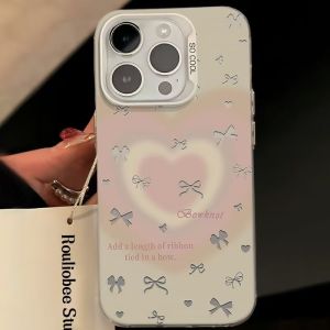 🔥ส่งจากไทย🔥โบว์ไท การ์ตูน love heart แฟชั่น เคส for iPhone xr บอดี้ 16pro 15pro 14Pro เคสไอโฟน xr body 13Pro 15Pro x to 13pro case