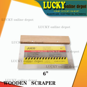 MMT SCRAPER PUTTY SPATULA W/ WOODEN HANDLE ( JUCO 6" / MT-691 8" / MT-692 10" )