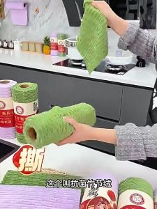Mishilei Durable Reusable Microfiber Cleaning Wipes High Absorbency Washable Kitchen Towels Dish Rags