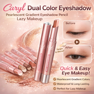Twocolor eyeshadow stick with pearlescent gradient