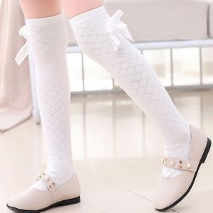 Wholesale COD Ready Stock 1pair Knee High Socks Girls Long Tube School Socks Bowknot White Socks