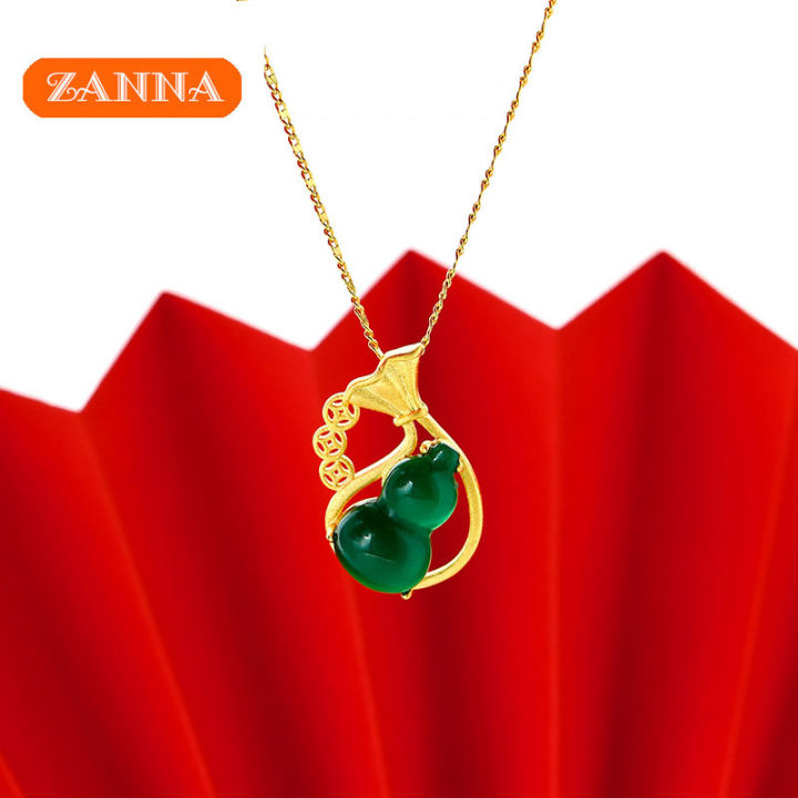 Gold 916 original Malaysian gold jewelry Malay jade gourd money bag