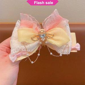 SHENHAO2🎀 Thời trang công chúa Bow kẹp tóc barrettes trẻ em phụ kiện tóc dễ thương ngọt ngào Cô Gái Tóc headdress
