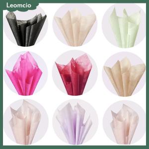 [Leomcio] กระดาษบุฝ้ายนมโปร่งแสงใช้สำหรับห่อดอกไม้ช่อดอกไม้กระดาษตกแต่งสีสันสดใสสำหรับงานแต่งงาน