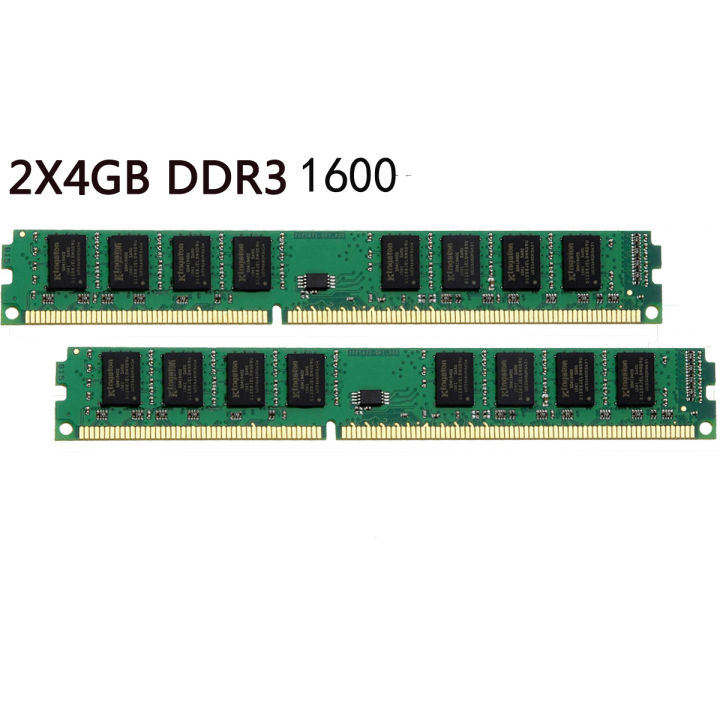 8GB(4GBX2) DDR3 1600Mhz PC3 12800u 240pin DIMM RAM for Desktop PC Lazada  PH