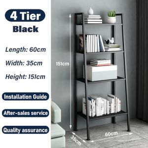 XUXU 5 Tier Bookshelf Multipurpose Rak Serbaguna Incline Shelf Metal Kitchen Rack Storage Shelf Rak Besi Display Rack File Organizer Rak Buku Murah 架子