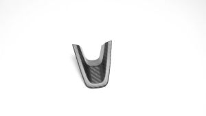 mv1 For Genesis G70 2018 2019 2020 2021-2025 Real Carbon Fiber Car Interior Steering Wheel Strip Lower Panel Cover Trim Accessories R6Q3P