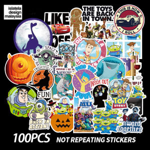 100pcs PIXAR CARTOON COLLECTION vinyl decal graffiti stickers laptop waterproof no repeat stickers