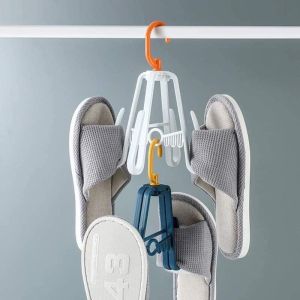 GoldenJ Foldable Shoe Drying Rack Hook Organizer