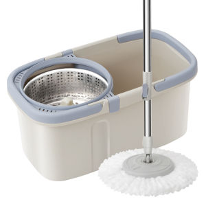 360 Degree Rotate Spin Mop | Durable Stainless Steel with Adjustable Pole With 1 Micro Fiber Mop Head (SG Stock)