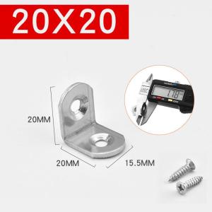 50Set Angle Bracket Stainless Steel Corner Code 90 Degree Right Angle Holder Support Furniture Connection Fastener L Shape Corner Bracket with Screws Shelves Cabinet Corner Brace