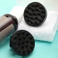Hair Massage Brush Scalp Silicone Massager Shampoo Manual Head Scalp Massage Black Teeth Brush TB1602. 