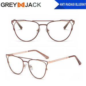 Grey Jack Kacamata Antiradiasi Blueray Metal Colorful Korean Style Metal+TR90 Fashion Wanita Terbaru 520