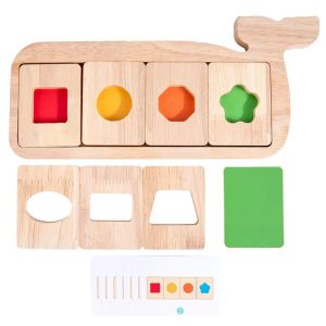 Wooden Montessori Geometry Color Separation Puzzle Toys Matching Games Sensory Training Shape Children Early Education Cognition