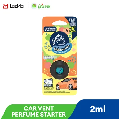 Glade Car Vent Perfume Air Freshener Starter Essences Elite - Crisp Green Apple & Peach (2ml)