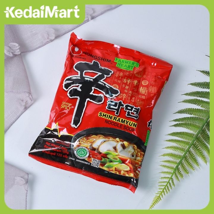 Shin Ramyun Spicy Mushroom Nong Shim 120 Gram/Mie Instan Korea Ramen