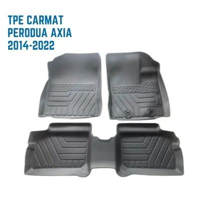 Perodua Axia 2014-2022 5D Carpet Car Mat Floor Mat OEM Karpet Car Floormat / TPE CAR CARPET 3PCS