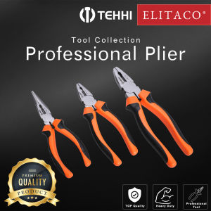 Tehhi 6 Combination Plier Long Nose Cut Wire Metal Electric Pliers Cut Anti Slip " 8"