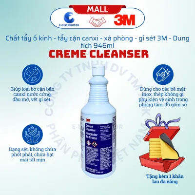 Kem tẩy Ố Cặn CanxiMốc Kính Xe Hơi 3M Creme Cleanser 946ml - Hàng chính hãng