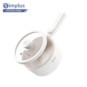 Simplus หม้อปรุงอาหารไฟฟ้า ความจุ 1.5 ลิตร พร้อมด้ามจับยาว กำลังไฟ 630 วัตต์ การทำอาหารอเนกประสงค์ เคลือบเซรามิก ไม่ติดกระทะ นึ่งไอน้ำด้านบนและด้านล่าง Electric Multi cookers 1.5L DZGH002