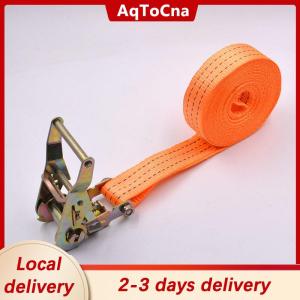 [COD] AqToCna Ship within 24 hours Adjustable Secure Tie-Down For Safe Luggage Transport Heavy-Duty Car And Truck Front Cargo Ratchet Strap With Metal Buckle