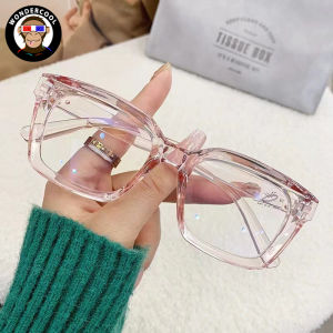 🔥Cc.👍Trendy Square Frame Glasses Ultra Light Glasses Women Ins Transparent Frame Optical Glasses