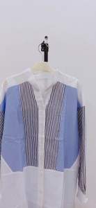 Atasan Kemeja Tunik Salur Kombinasi Lora 680