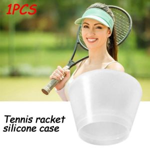 JOYPICKS High quality for Players Racket Grip Ring Racket Case Transparent White Silicone Tennis Energy Sleeve Handle End Cap Tennis Racket Cover Racket Power Cap