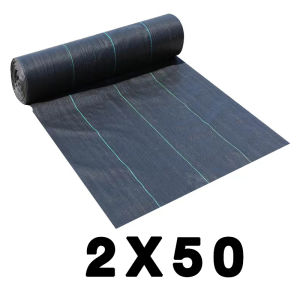 ผ้าคลุมดินกำจัดวัชพืช PP ระบายอากาศได้ ใช้งานยาวนาน 3-4 ปี สำหรับสวน 2x5/2x10/2x50/2x100m