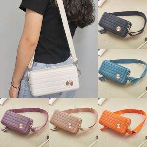 MKEB Adjustable Shoulder Strap Hard-Shell Crossbody Bag Large Capacity Waterproof Shoulder Bag Casual Portable Postman Bag Women