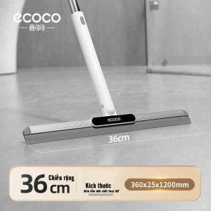 Chổi gạt nước tay cầm inox dài 1200mm Ecoco e24230 xoay 180 độ dùng cho phòng tắm phòng khách nhà bếp....