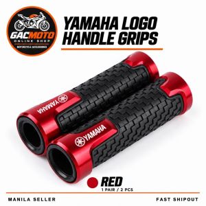 GACMOTO Handle Grips with CNC Alloy Bar Ends for Yamaha Motorcycle & Scooter – 1 Pair