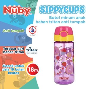 Nuby Kids Tritan Flip It Cup 532ml - Donuts - Botol Minum Anak