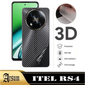 PROMO Garskin Skin Carbon ITEL RS4 Pelindung Layar Belakang Ponsel