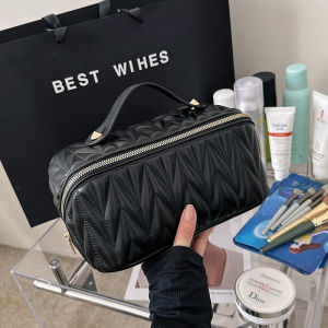Korean-style makeup bag for women large capacity fashionable and with a high-end aesthetic popular among influencers 2023 New cosmetic bag portable organizer