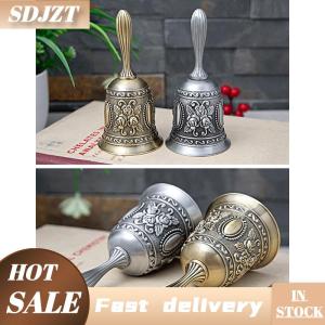SDJZT Chuông tay kim loại Retro chuông báo thức trang trí bruiloft thủ công cầm tay